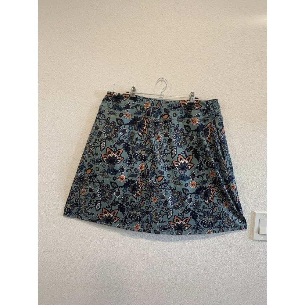 (G-208)BlevonH Women Skort 2XL Floral Print Built-In Shorts Stretch Active Skirt - Picture 3 of 8